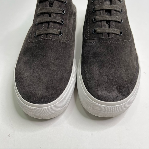 VINCE Smokey Grey Suede White Thick Chunky Platform Lace-up Sneakers Shoes - Picture 2 of 12